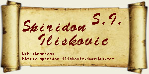 Spiridon Ilišković vizit kartica